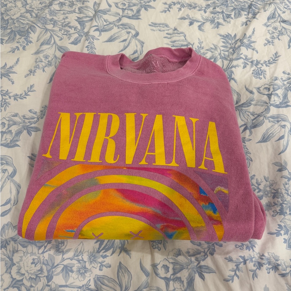 Pink Urban Outfitters Nirvana Sweatshirt